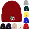 Lip Flag of Mexico Print Knitted Hat Beanie, Patriotic Man Cap Versatile Cancer Chemo Stylish Bobble Hat Knit Cap Beanie