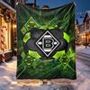 Borussia Monchengladbach Pattern Blanket for Home Decoration, Bed, Sofa, Car Travel, Camping, Suitable for All Seasons, Birthday Christmas Gift
