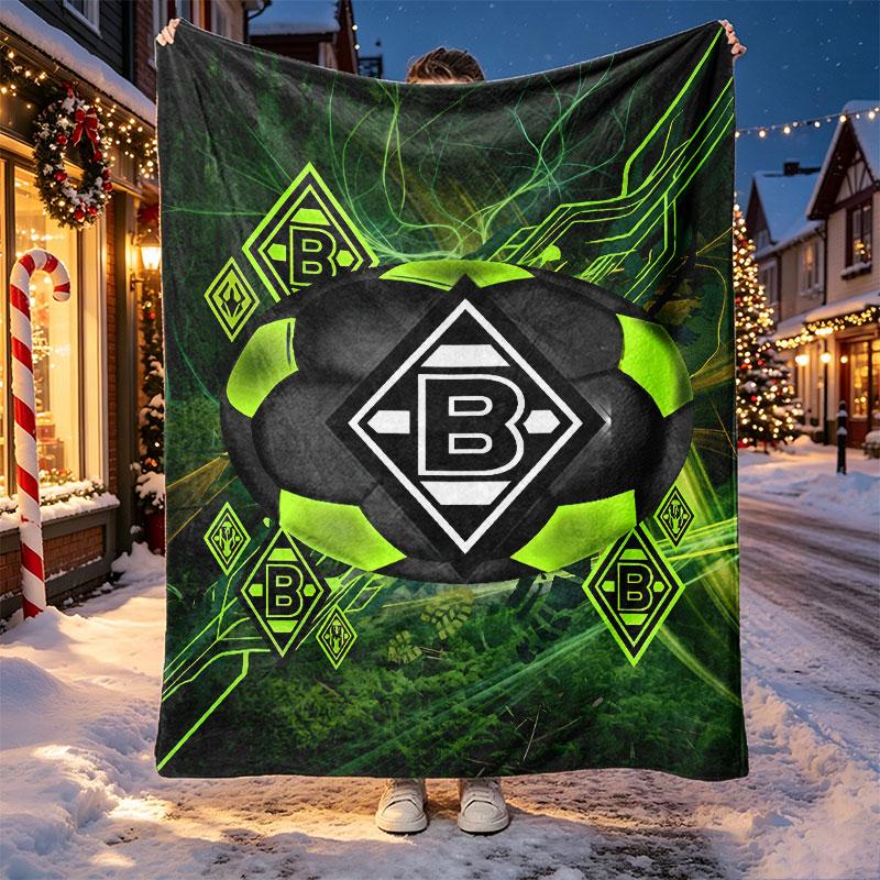 Borussia Monchengladbach Pattern Blanket for Home Decoration, Bed, Sofa, Car Travel, Camping, Suitable for All Seasons, Birthday Christmas Gift