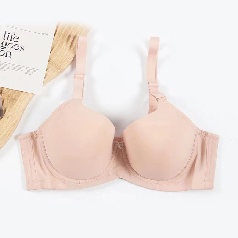 Бесшовное нижнее белье с регулируемой поддержкой верхней части, антипровисающий бюстгальтер, женский удобный однотонный тонкий бюстгальтер