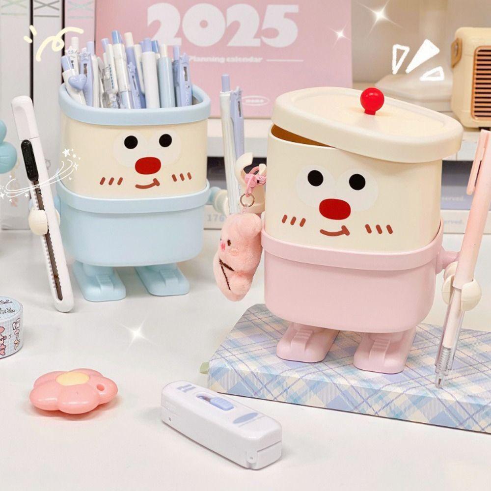 Cute Pen Holder Cartoon Trash Can Storage Container Storage Bin  Dormitory