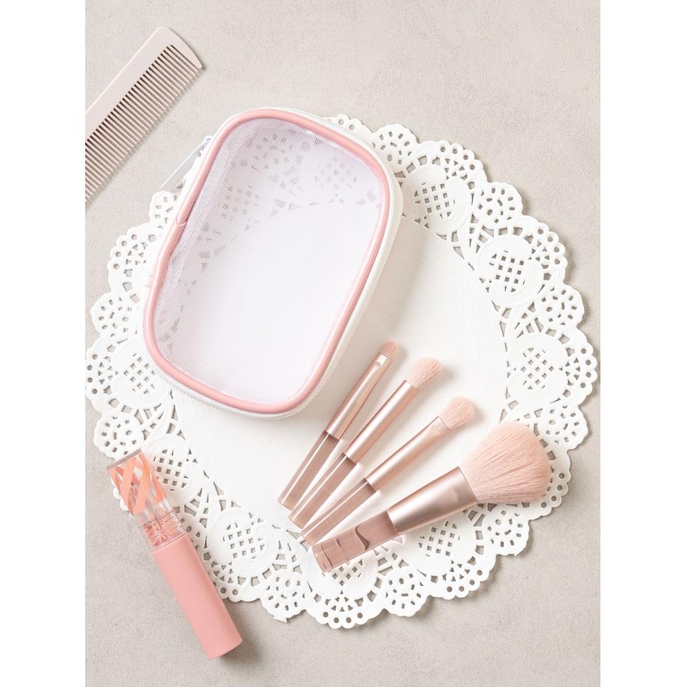 Набор из 4 кистей для макияжа Daiso Mesh Pouch
