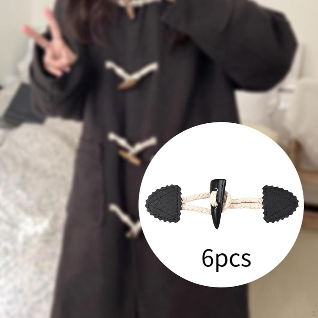 6 шт. Кнопки-переключатели роговые модные практичные сменные швейные принадлежности