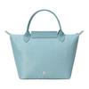 Longchamp Сумка-тоут Le Pliage Green из переработанного холста с кожаными ручками, маленькая, женская, озерно-синяя