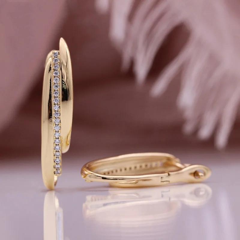 Роскошные серьги с цирконами, инкрустированные медью, женские круглые серьги, длинные овальные серьги