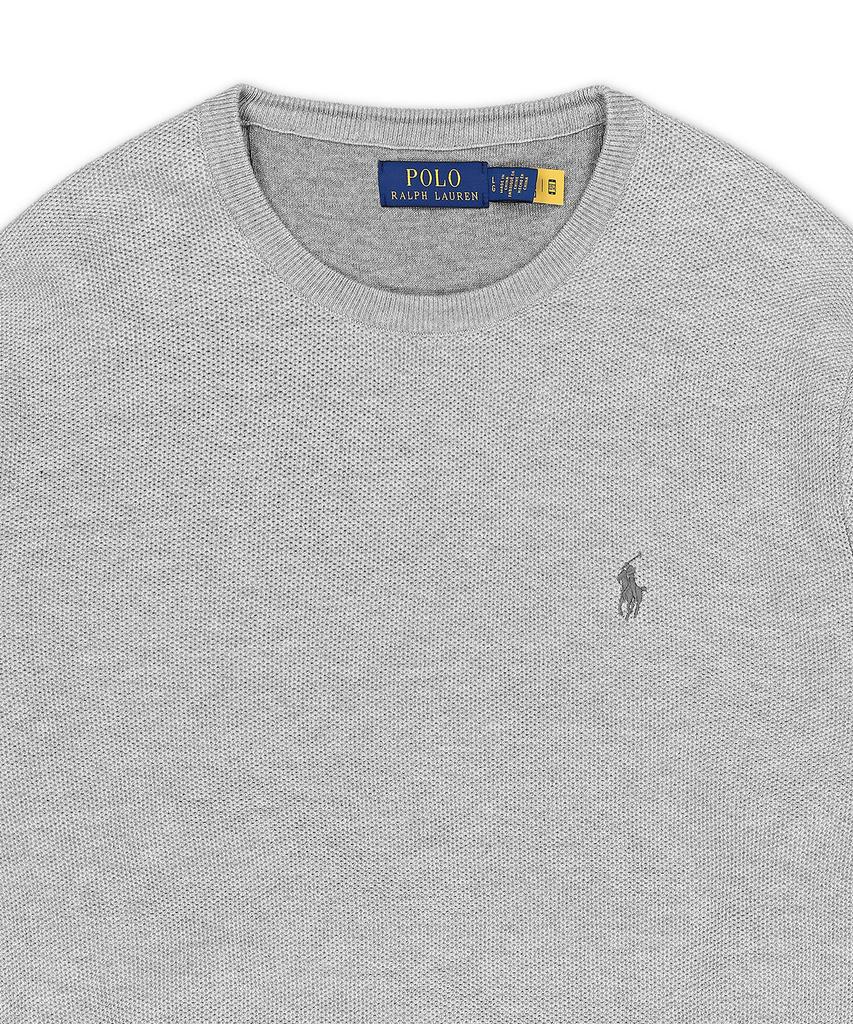 POLO RALPH LAUREN Textured Cotton Crewneck Sweater - Grey