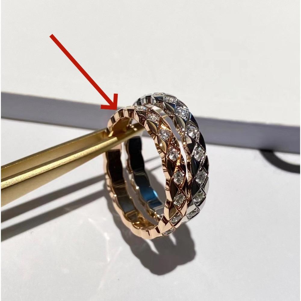 Кольцо из стерлингового серебра 925 пробы, версия High, ромбовидное, с покрытием из 18-каратного золота, кольцо «Маленький аромат», гладкое, с полным бриллиантом, кольцо Seiko