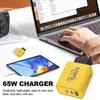 Зарядное устройство PD 65 Вт USB C, 3 порта, быстрая зарядка, зарядное устройство типа C, адаптер для телефона для Iphone 15, 14, 13, 12, Xiaomi, Huawei, Samsung