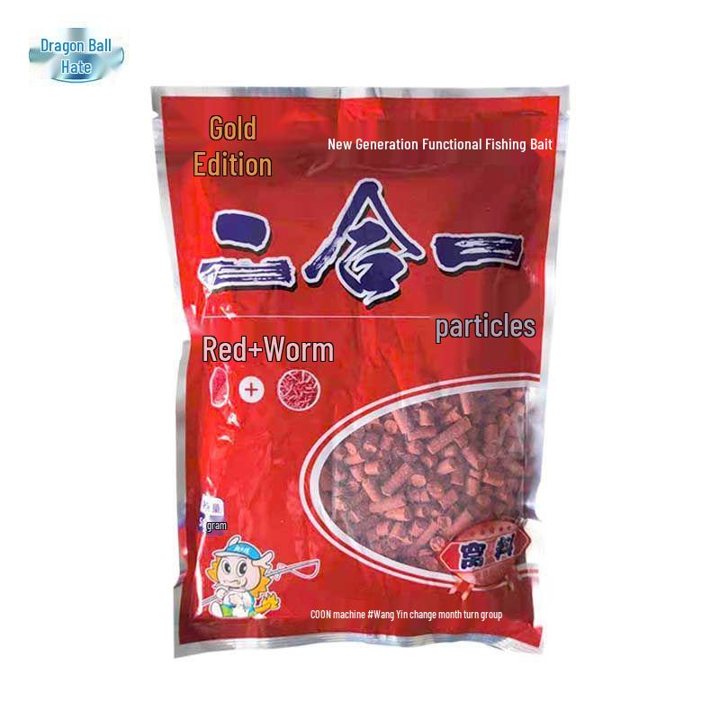Dragon King Золотое Издание 2-в-1 Гранулированная прикормка Красный Червь для ловли дикого карпа и карася