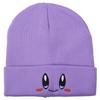 Unisex Knit Beanie With Big Eyed Smiling Face Embroidery Design For Winter