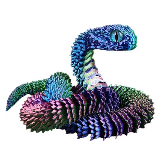 3D-печатные животные, шарнирные, имитация змеи, игрушки для снятия стресса, реалистичная гибкая игрушка-змея, настольное украшение для детей и взрослых