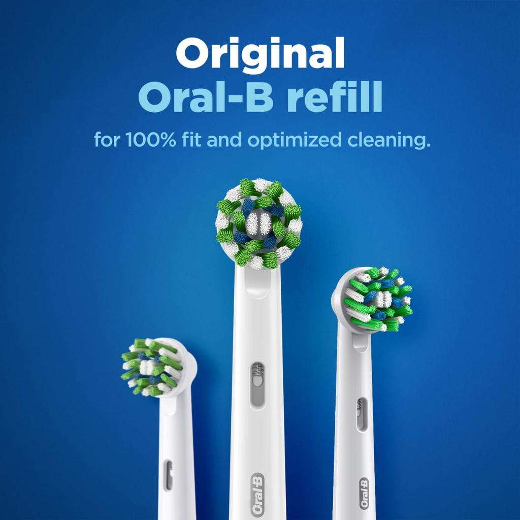 Oral-B ORIGINAL Cross Action Electric Toothbrush Soft Replacement Brush Heads For Vitalty, Pro, Smart Series, 4 refills