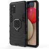 Case for Samsung Galaxy A02s - Shockproof - Black - Rotating Ring - PC + TPU - Unisex