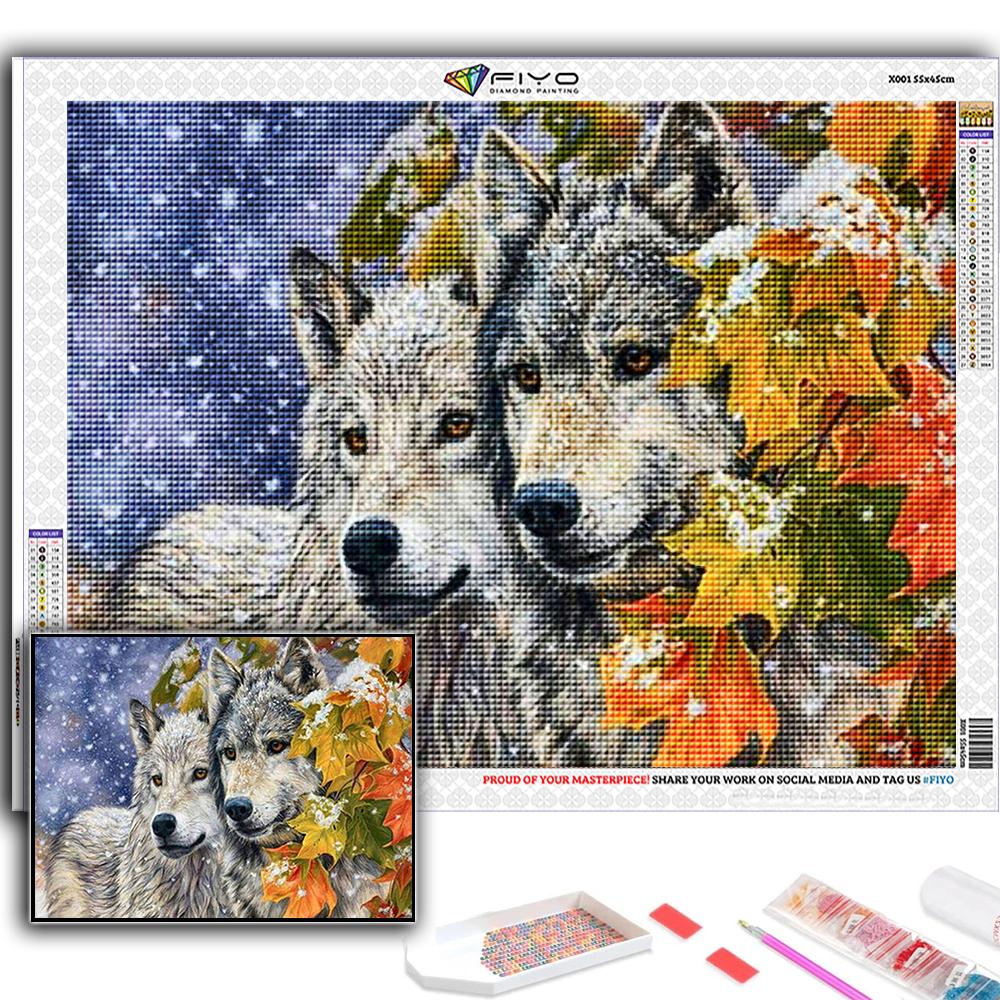 Популярная 5D Diy вышивка крестом животное волк картина полная дрель набор для вышивки крестом настенная наклейка домашний декор