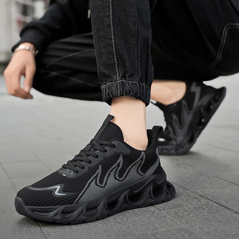 Running Shoes For Men 2025 Summer Lightweight Mens Sports Shoes Cushioning Jogging Breathable Sneakers Black Red Size 46