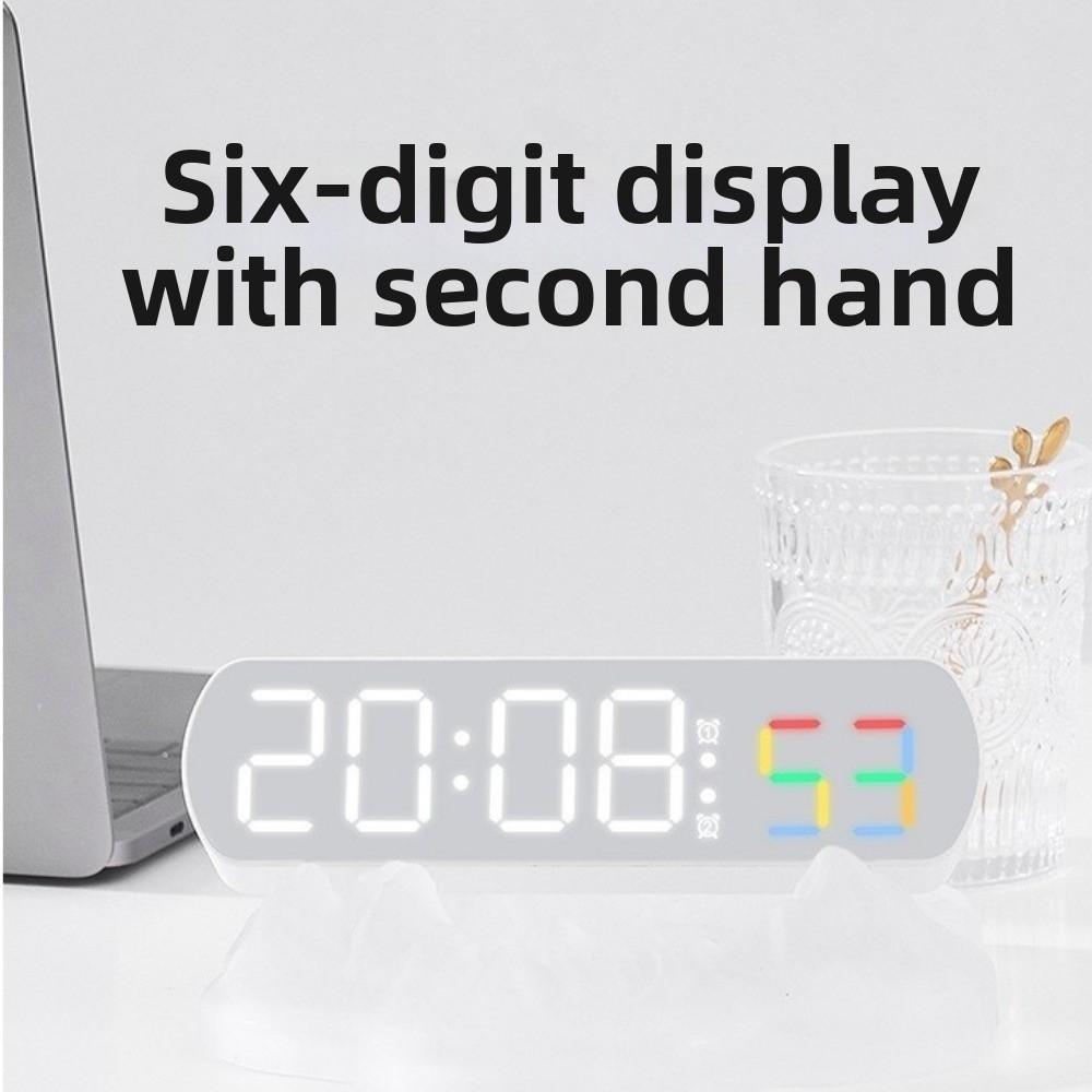 Temperature Display Digital Alarm Clock 12/24 Hour Table Clock Temperature Display Clock Home Use