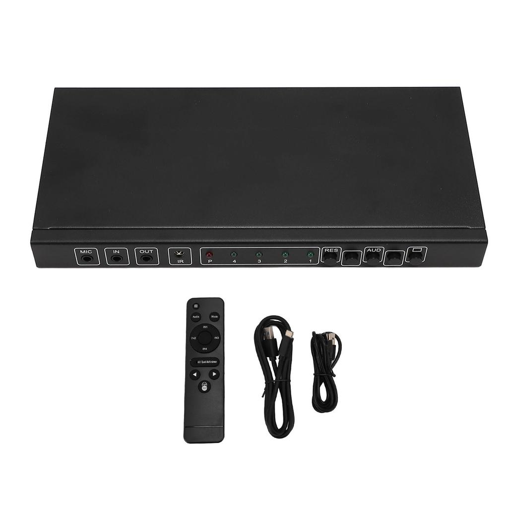 Интерфейс мультимедиа HD Multi Viewer Switch 4x1 Поддержка 4K 30 Гц с картой видеозахвата USB3.0 для