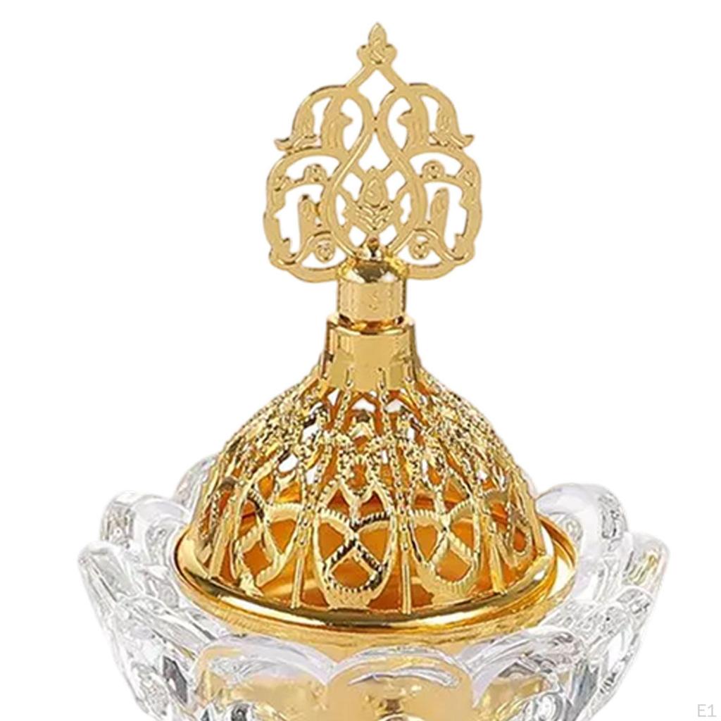 Стеклянная курильница для благовоний, набор, диффузор, настольный орнамент, традиционный арабский держатель для дома