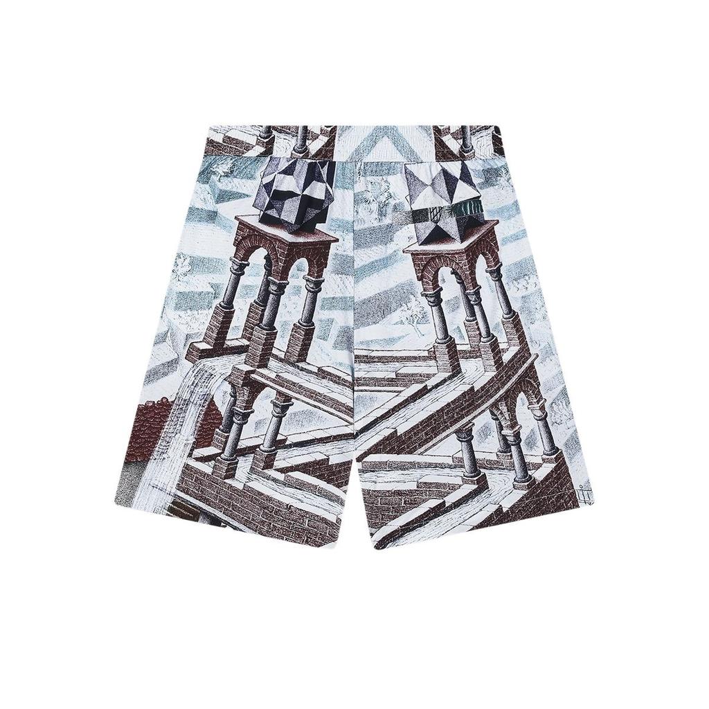 FILA x M.C.ESCHER SS25 Casual Shorts Men's All Over Print ZA F11M538802F-ZA