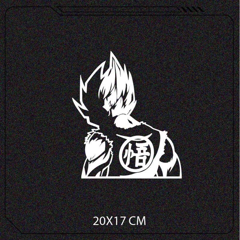Светоотражающая наклейка Dragon Ball Goku Vegeta Наклейка для модификации кузова автомобиля Наклейка на переднее ветровое стекло мотоцикла