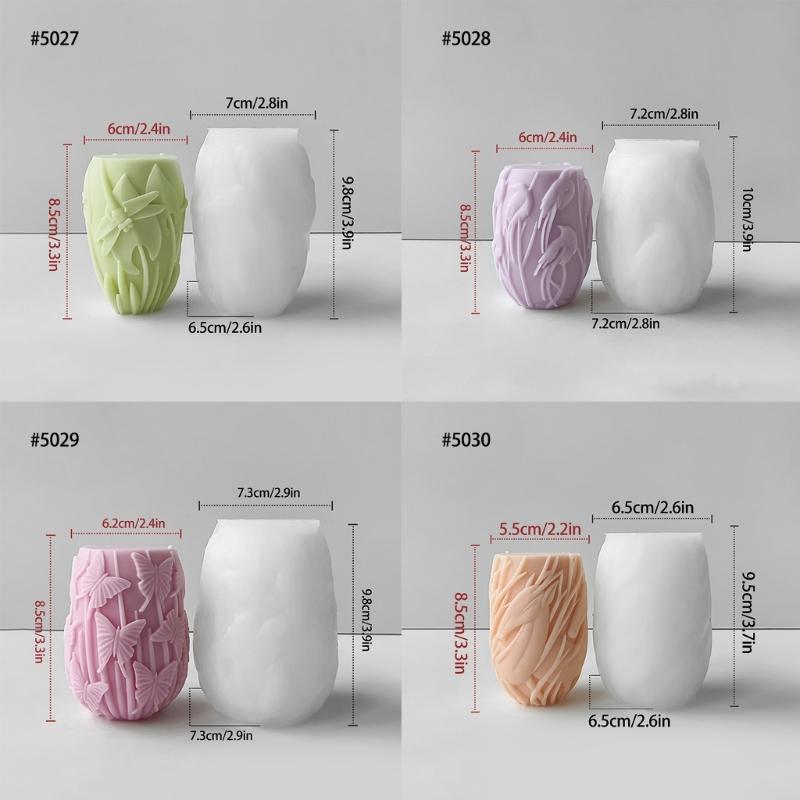 Уникальные силиконовые формы для изготовления свечей, рельефные цилиндрические формы, силиконовые формы для изготовления мыла и ароматических свечей