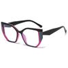 Cat's eye new bright color anti-blue light glasses personalized color contrast point glasses frame full frame TR flat mirror