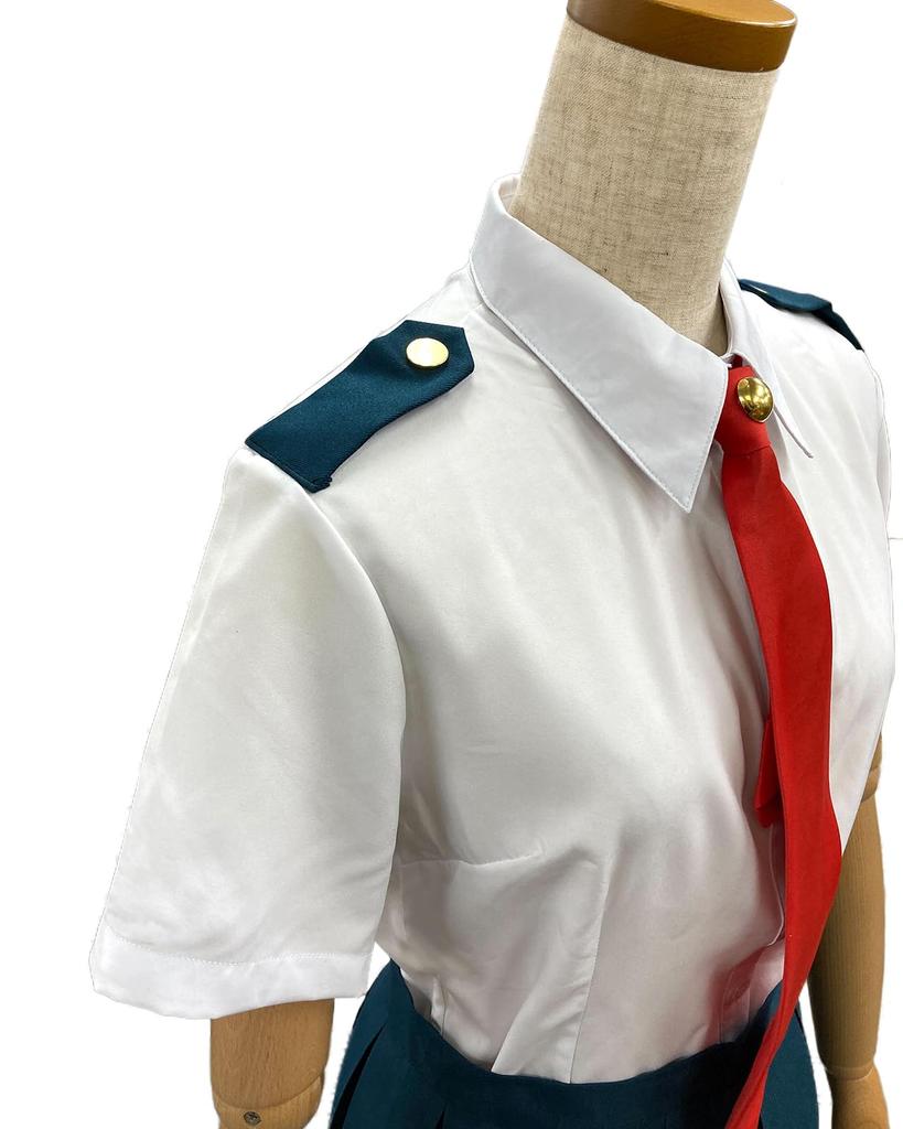 [Milky Time] My Hero Academia Cosplay Anime Uniform Wig for Halloween (Skirt Set, Size L)