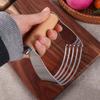 Stainless Steel Butter Churner Wood Handle Dough Mixer Egg Beater Flour Cutter  Cream