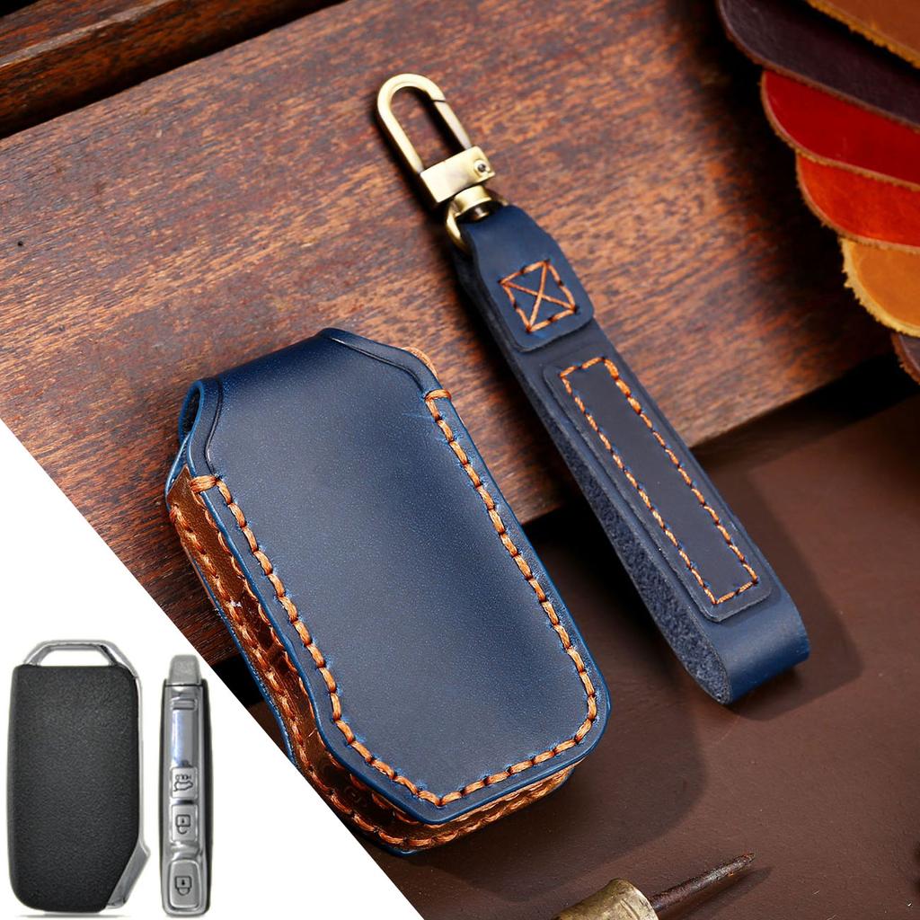GUSHIBEI ручной работы роскошный кожаный чехол для ключей от автомобиля для Kia с боковой кнопкой