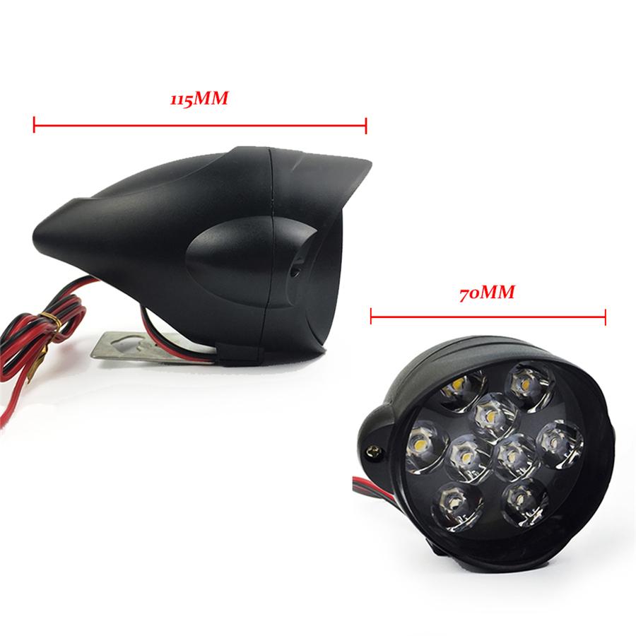 2 шт. Универсальная светодиодная фара для мотоцикла, лампа, мотоциклетная фара, противотуманные фары, точечный свет, 18 светодиодов, рабочий прожектор 30 Вт 3000 лм