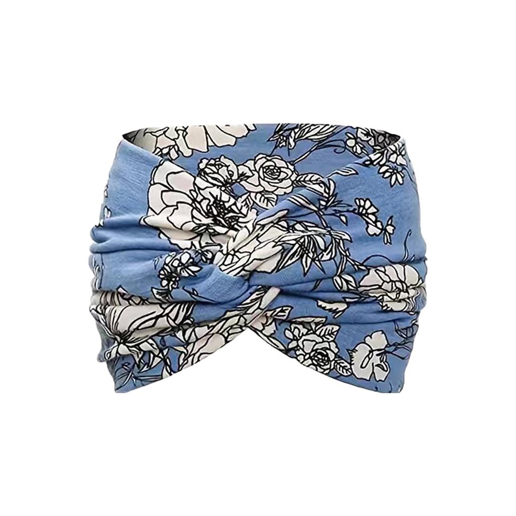 New Ultra Wide Edge Women's Elastic Knot Cross Yoga Sports Cloth Material European-American Style Headband
