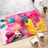 Custom Trolls Mat Personalized Name, Polyester Washable Indoor Entryway Rug, Gift for Christmas, Easter, Thanksgiving Day