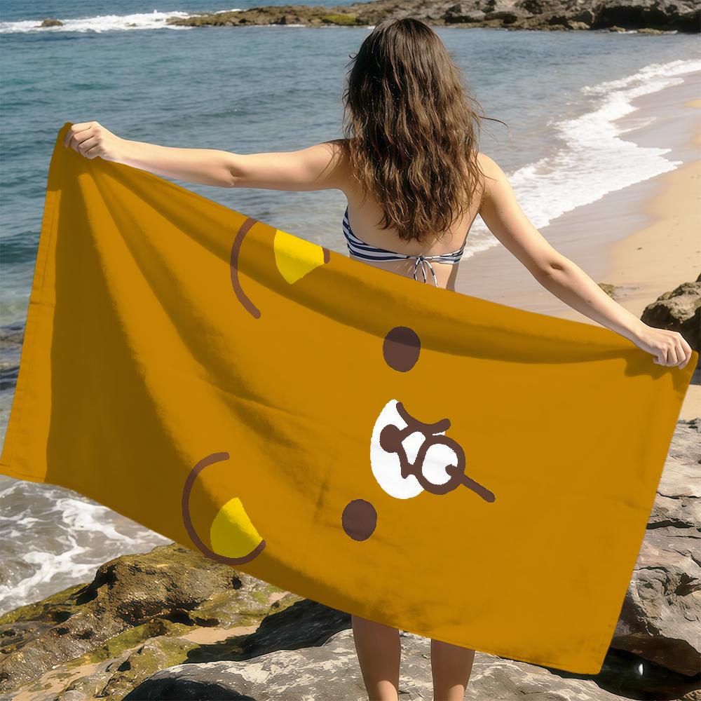 Милый мультяшный мишка R-Rilakkuma мягкое пляжное полотенце для сушки полотенце для путешествий купание летний отпуск купание бассейн лагерь подарок