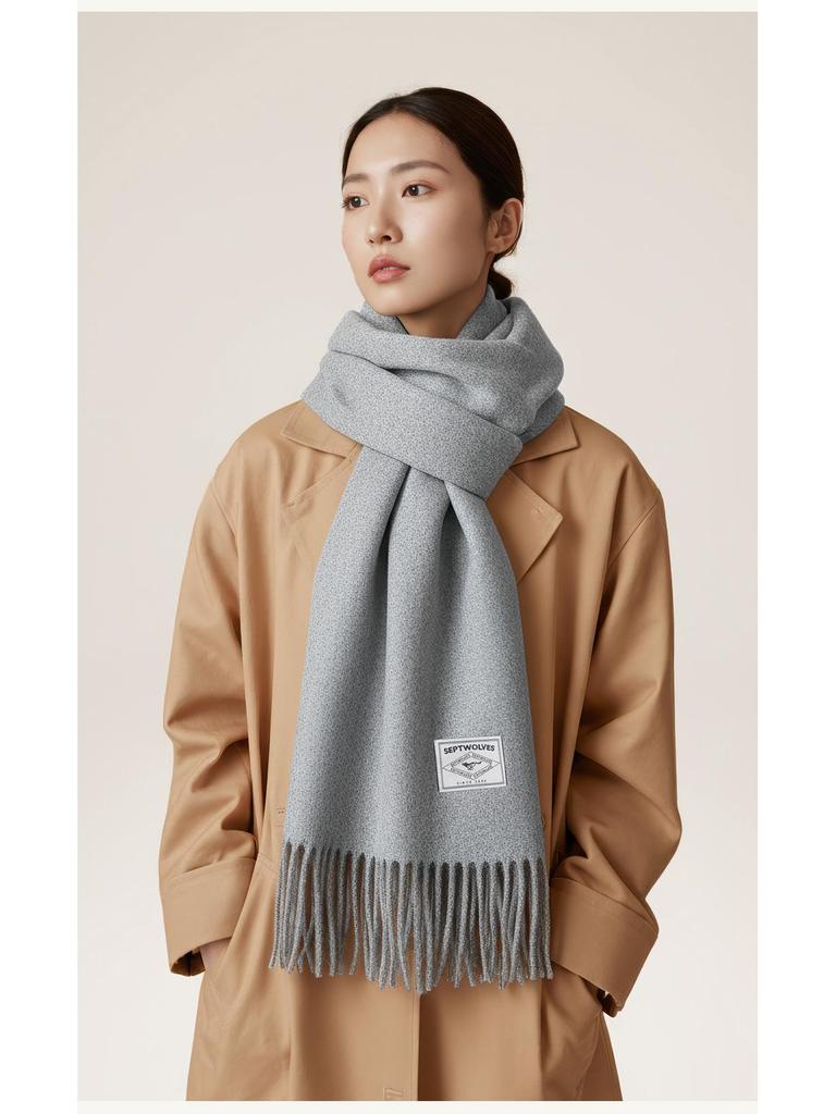 Universal Medium-Long Plaid Scarf: Stylish High-End Imitation Cashmere Neck Warmer for Men and Women