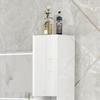 Tall Narrow Bathroom Cabinet, Doors, Adjustable Shelves, 30 x 30 x 81.5 cm, Glossy White