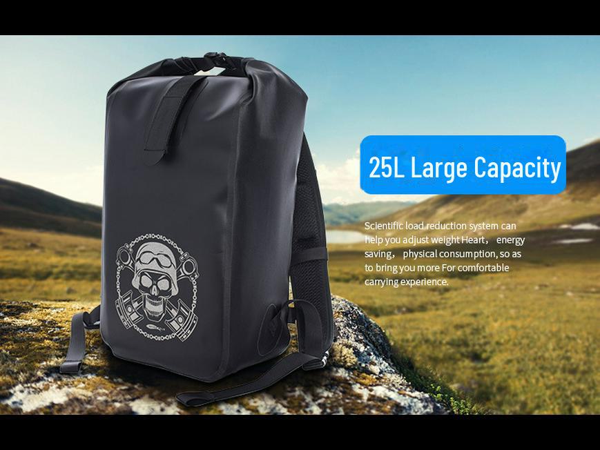 Waterproof Skull Backpack - Large Capacity Outdoor Sports Travel Bag