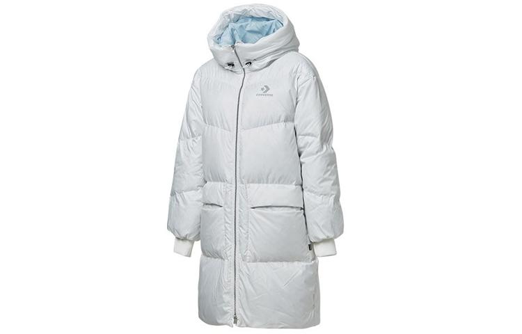 Converse Женские белые пуховики с капюшоном Умеренные Другое 10019328-A01