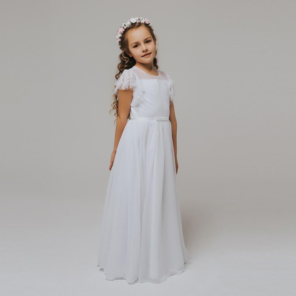 YUBAOBEI Высококачественное хлопковое платье принцессы для девочек, летняя детская свадебная одежда, белое шифоновое пляжное платье для девочек