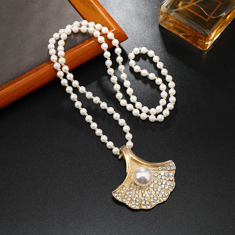 Длинное и изысканное колье, хрустальный кулон, цепочка для свитера, высококачественное и универсальное колье, простые и высококачественные аксессуары для цепочки для свитера.