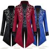 3 Style Halloween Party Cosplay Costume Men's Victorian Steampunk Windbreaker Retro Prince Medieval Dress Renaissance Embroidery Jacket
