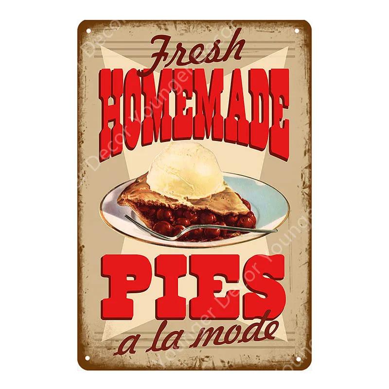 Металлические знаки Wonder Bread Ручная выпечка Винтажный плакат Декор кухни Кафе Бар Магазин Декоративная тарелка Еда Повар Настенная наклейка YI-154
