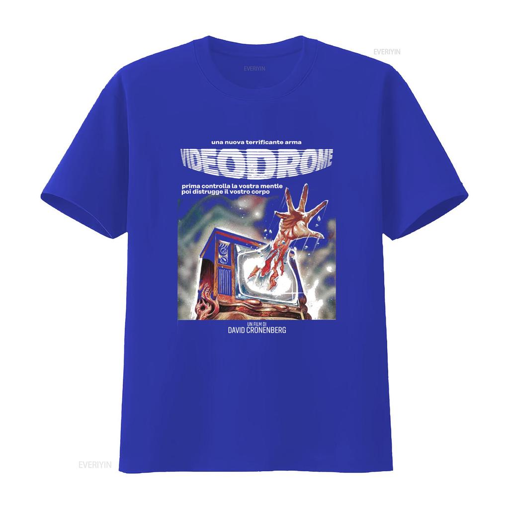 Videodrome Cult Movie T Shirt Retro TV Horror Design Perfect for Fans Enthusiasts vintage Washed Versatile streetwear Soft