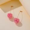 Creative Dried Flower Cherry Drop Earrings For Women