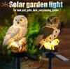Solar Resin Owl Garden Ornament and Bird Deterrent Light