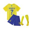 23-24 Riyadh Away Sapphire Blue No. 7 Club Football Jersey Set Children'S Jersey Size 14-30