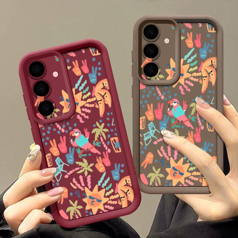 Красочный мультяшный чехол для Samsung Galaxy A57 A37 A17 A56 A36 A26 A16 A55 A35 A25 A15 A54 5G S21 FE S22 S23 S24 Plus S25 Edge S26 Ultra