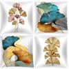 Nordic Ginkgo Leaf Peach Skin Pillow Cover Office Sofa Pillow Cushion Cover