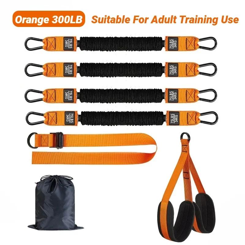 Pull-Up Belt, Heavy-Duty Resistance Belt With Handle, Pull-Up Rod Exercise Belt, Pull-Up Auxiliary Belt Set For Exercise, Full-B