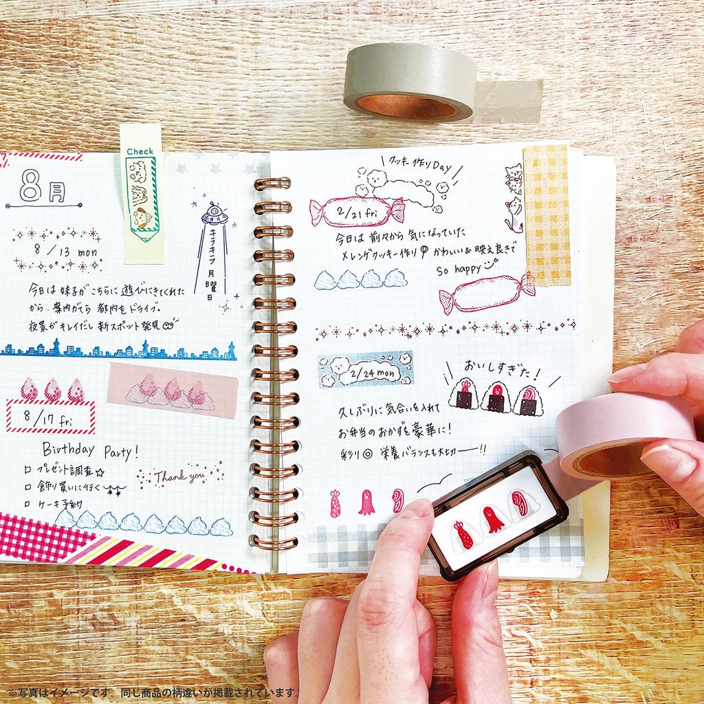 Kutsuwa Stamp Hyokkori Dog DE015J Stamp, Deco,