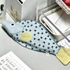 Fish Shape Design Fish Shaped Pencil Pouch Multi-Use Compartment Novelty Pencil Case  For Pens